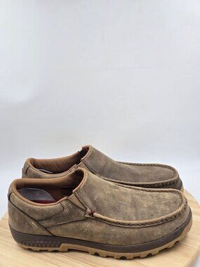 Twisted X Men’s  Slip-On Driving Moc Shoes Leather Loafer Mxc0003 sz 11.5M